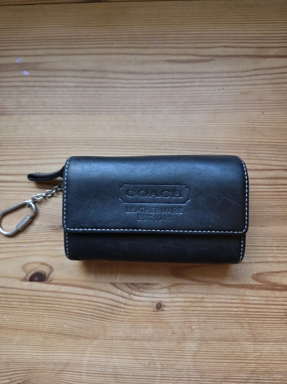 Coach vintage leather small black wallet